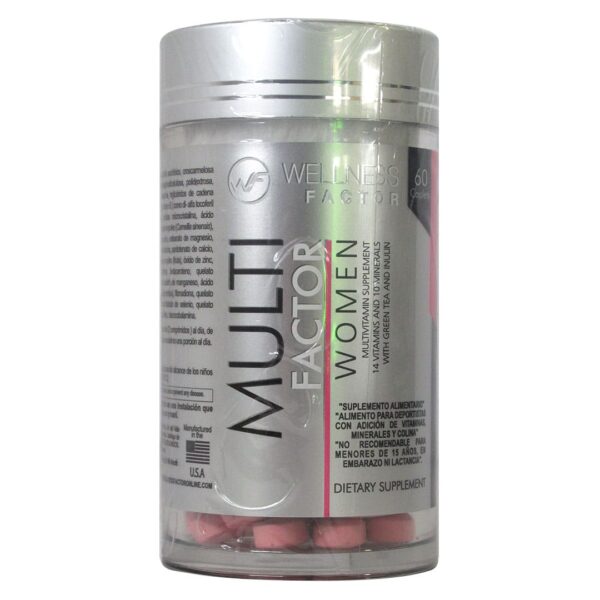 Multivitaminas Factor Women Suplemento Dietetico 60 capsulas marca Wellness