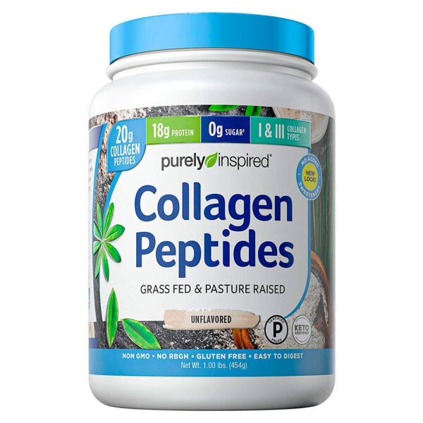 Colágeno en Polvo Collagen Peptides Sin Gluten Keto 454Grs Marca Purely Inspired