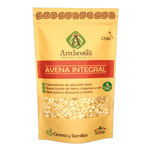 Avena Integral Libre de Gluten 500 grs marca Ambrosia