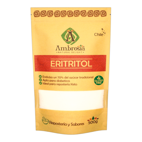 Eritritol Libre de Gluten 500 gr Marca Ambrosia