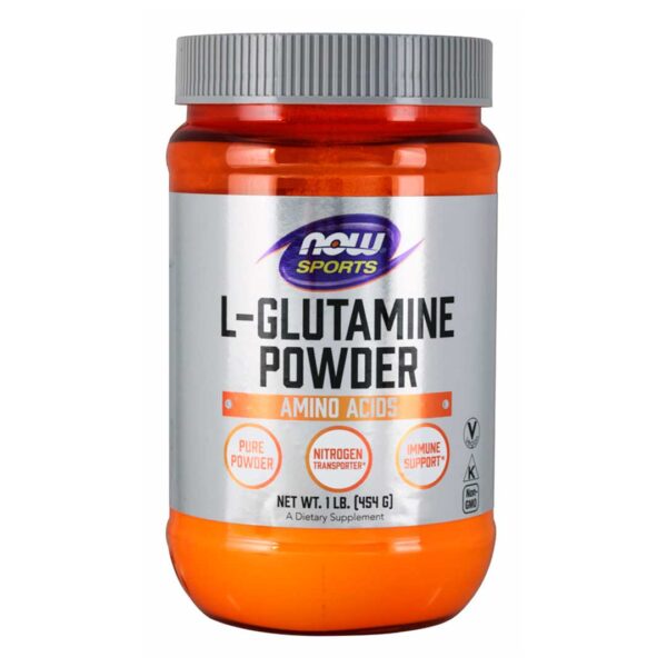 L- Glutamina en polvo vegana 454 grs Marca Now