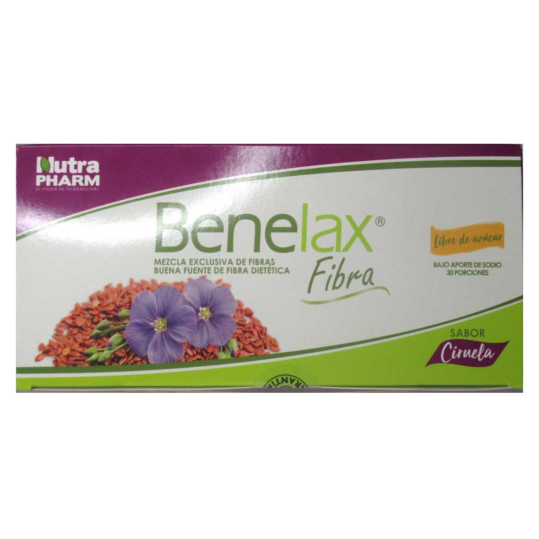 Benelax Fibra Sabor Ciruela 300 grs Marca Nutrapharm