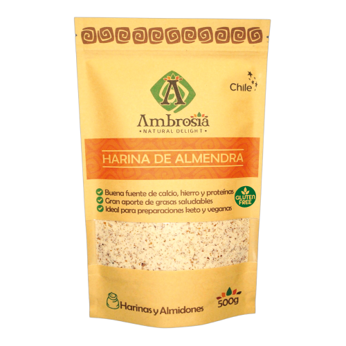 Harina de Almendra con piel S/Gluten 500 grs marca Ambrosia