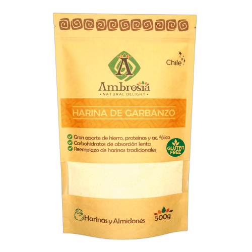 Harina de Garbanzos Libre de gluten 500 grs marca Ambrosia