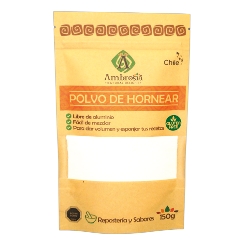 Polvos de Hornear Libres de Gluten 150 grs Marca Ambrosia
