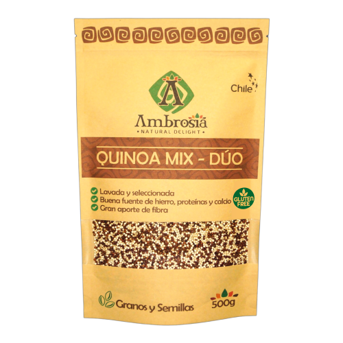 Quinoa Mix-Duo Blanca y Roja Libre de Gluten 500 grs Marca Ambrosia