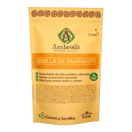 Semilla de Amaranto Libre de gluten 500 grs marca Ambrosia