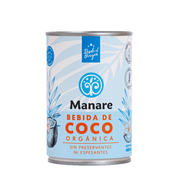Leche de Coco Orgánica 400ml Marca Manare