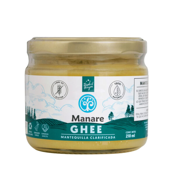 Mantequilla Clarificada Ghee 210ml Marca Manare