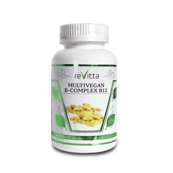 Multivegan B Complex B12  60 capsulas Marca Revitta