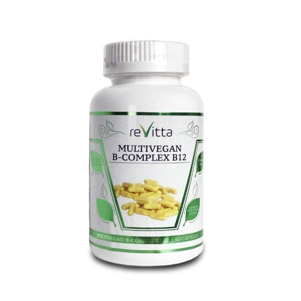 Multivegan B Complex B12 60 capsulas Marca Revitta