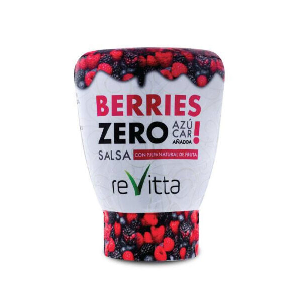 Salsa de Berries Vegana Zero Azúcar sin Gluten 330G Marca Revitta