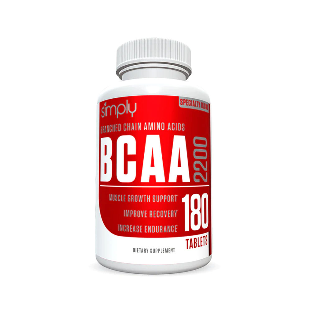 BCAA 2200, 180 Tabletas, Marca Simply