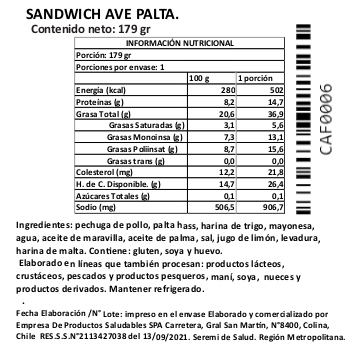 Sandwich de Miga Ave Palta Keto Marca Tremus - Imagen 2