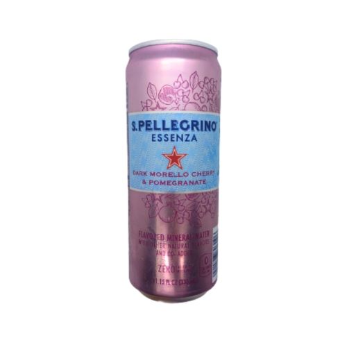 Agua Gasificada Morello oscuro cereza y granada cero calorias 330 ml Marca San Pellegrino