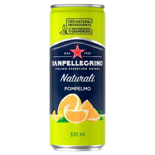 Agua Gasificada con jugo de Toronja concentrado 330 ml Marca San Pellegrino