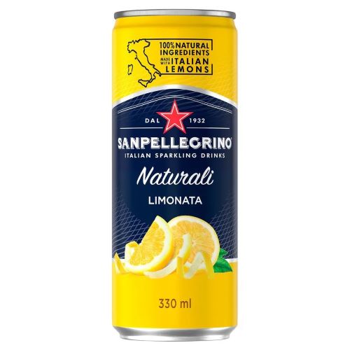 Agua Gasificada con jugo de Limon concentrado 330 ml Marca San Pellegrino