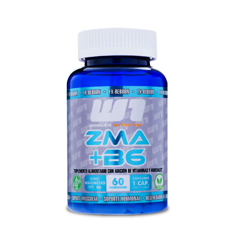 ZMA + B6 60 Capsulas Marca Winkler Nutrition