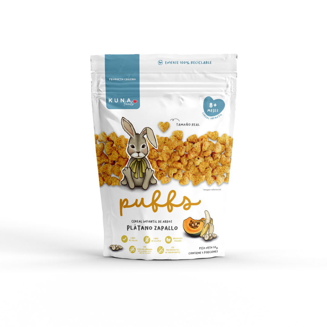Cereal Infantil de Arroz Platano Zapallo Sin Gluten 50 Gramos Vegano Marca Kunafoods 1 Cereal Infantil de Arroz Platano Zapallo Sin Gluten 50 Gramos Vegano Marca Kunafoods