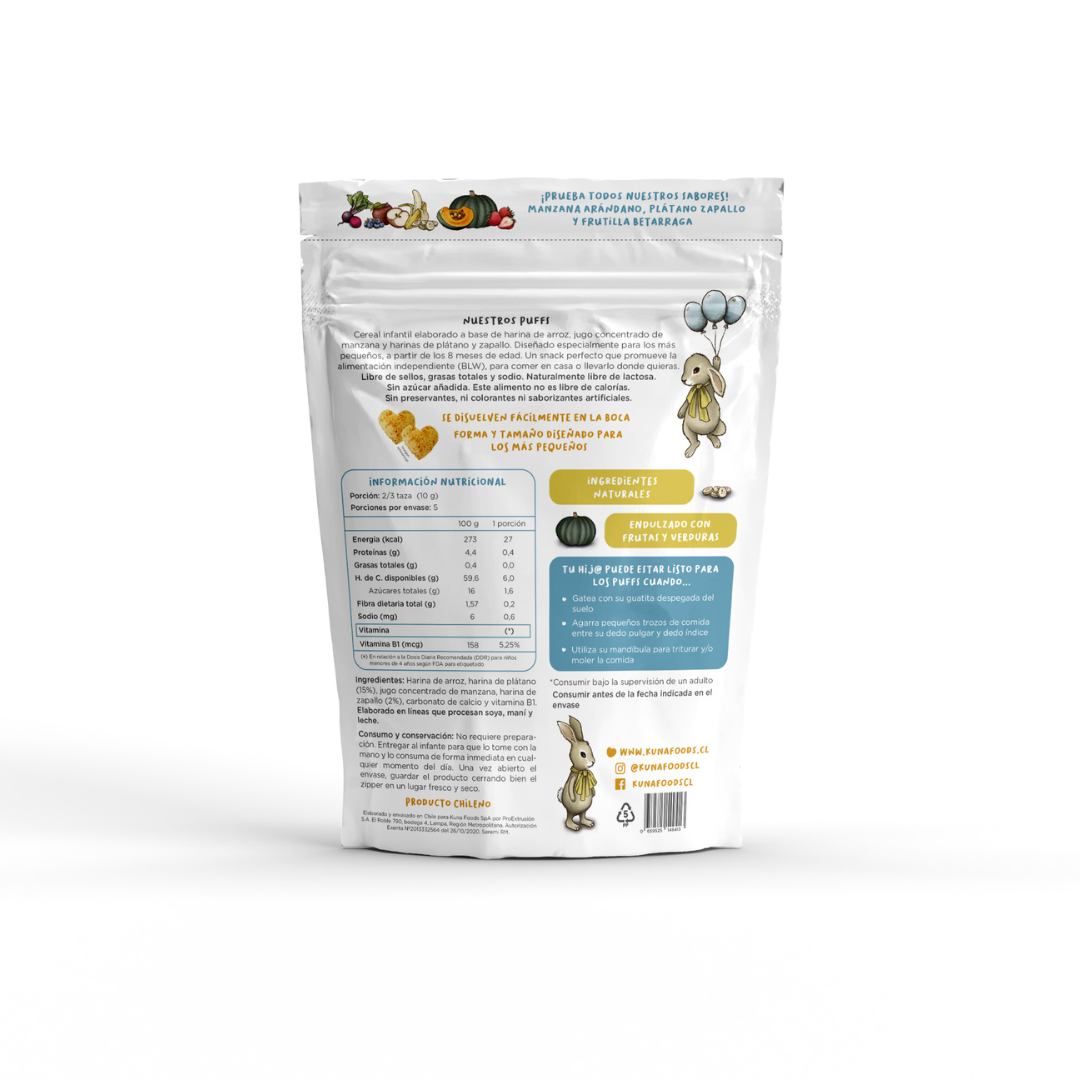Cereal Infantil de Arroz Platano Zapallo Sin Gluten 50 Gramos Vegano Marca Kunafoods 2 Cereal Infantil de Arroz Platano Zapallo Sin Gluten 50 Gramos Vegano Marca Kunafoods - Imagen 2