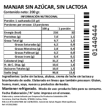 Manjar Keto Sin Azúcar y sin lactosa 200 gr Marca Tremus - Imagen 2