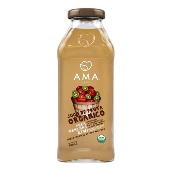 Jugo de Fruta Manzana Kiwi Orgánico 300 ml Marca AMA