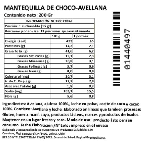 Mantequilla Choco-Avellana Keto, Sin Azúcar Añadida, 200 g, Tremus 2 Mantequilla Choco-Avellana Keto, Sin Azúcar Añadida, 200 g, Tremus - Imagen 2