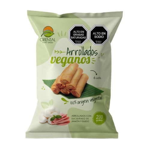 Arrollado Veganos Sucedaneo Queso Gauda 6 unidades marca Oriental