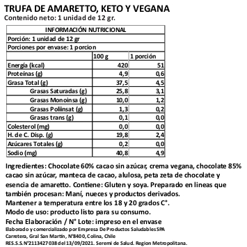 Trufas Artesanales Keto y Veganas, Mix de Sabores sin Azúcar, 9 un, Marca Tremus 2 Trufas Artesanales Keto y Veganas, Mix de Sabores sin Azúcar, 9 un, Marca Tremus - Imagen 2