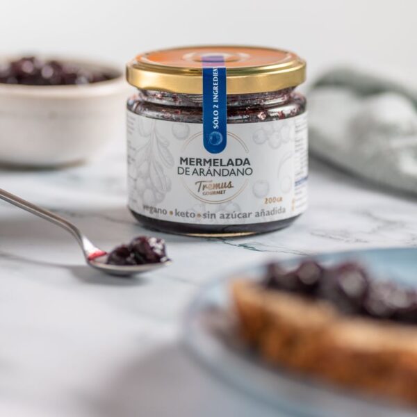 Mermelada de Arándanos. Sin azúcar Añadida. Marca Tremus