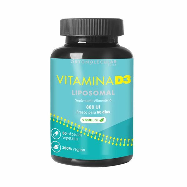 Vitamina D3 Liposomal 800 UI-60 Cáps Marca Ortomolecular