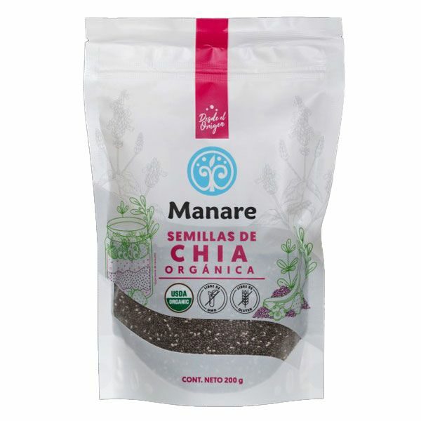 Semilla de Chia Organica 200 grs  Marca Manare