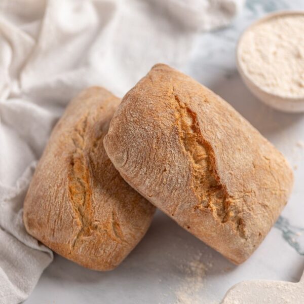 Pan Ciabatta Artesanal. Vegano. 6 un. Marca Tremus