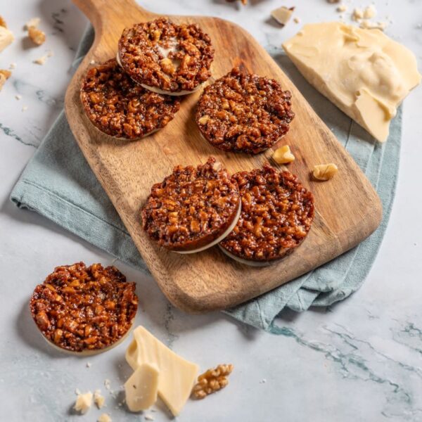 Galletas Florentinas Nueces y Chocolate Blanco, Keto, Sin Azúcar Añadida, 120 g, Tremus