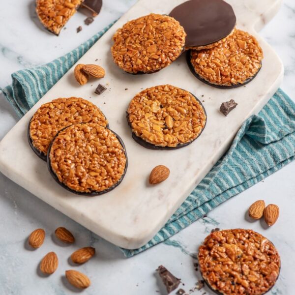 Galletas Florentinas Almendras y Chocolate Bitter, Keto, Sin Azúcar Añadida, 120 g, Tremus