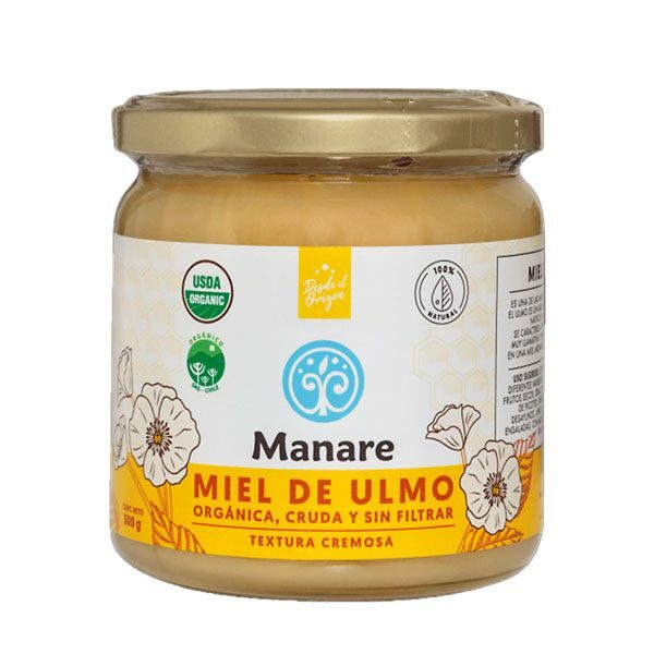 Miel de Ulmo Organica Cremosa Cruda y sin Filtrar 500 grs Marca Manare