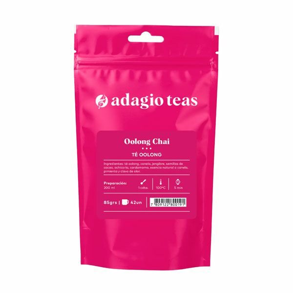 Té Hierbas Oolong Chai libre de cafeina 57 grs rinde 28 un Marca Adagio Teas