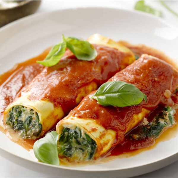 Canelón de Espinaca con Bechamel y Pomodoro, Keto, Vegetariano, 290 g, Tremus