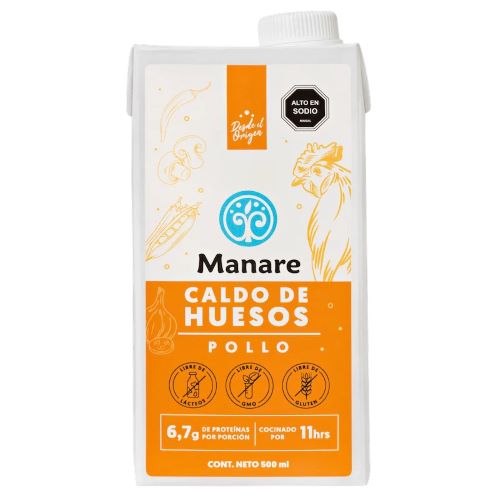 Caldo de Huesos de Pollo 500 ml Marca Manare 1 Caldo de Huesos de Pollo 500 ml Marca Manare