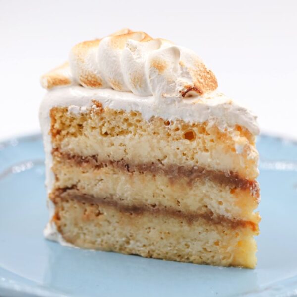 Torta Tres Leches, sin Gluten Certificada, 2,4 kg, 20cm diámetro, Marca Tremus 3 tres leches trozo
