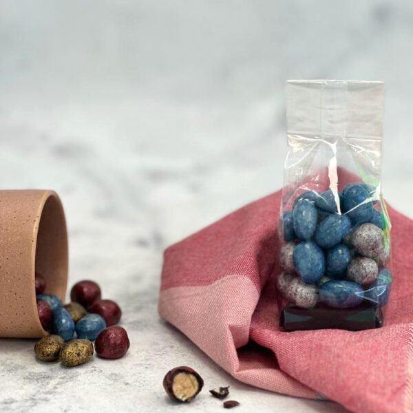 Mix de Grageas Almendra Choc Blanco y Avellana Choc Leche. Sin Azúcar Añadida, 100 g, Tremus