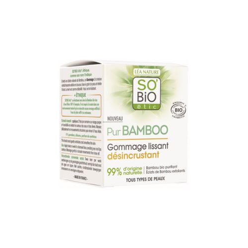 Exfoliante Facial suave para limpieza profunda Bamboo 50ml Marca So Bio