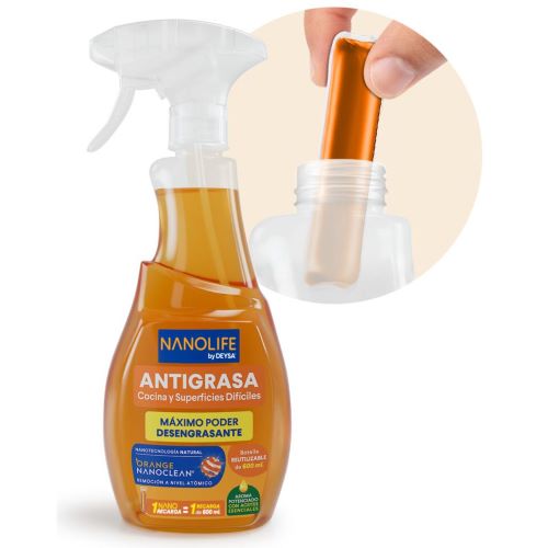 Antigrasa Limpiador Recargable 1 Lt Marca Nanolife