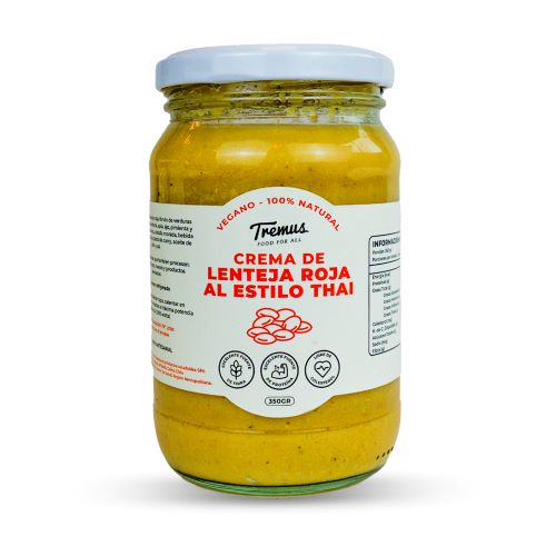 Crema de Lenteja Roja y Coco al Estilo Thai, Vegana, 350 g, Tremus