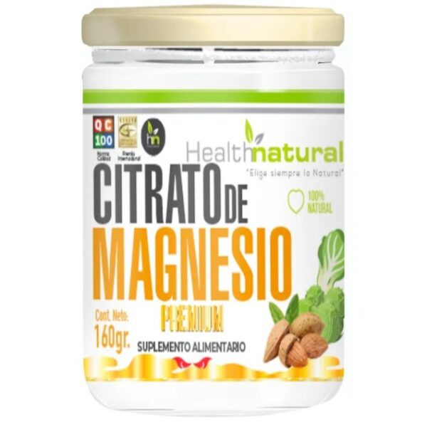 CITRATO DE MAGNESIO   Polvo 160gr. Marca Health Natural