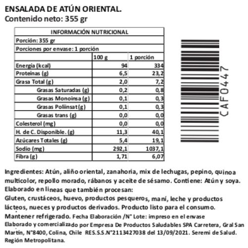 Ensalada de Atún Oriental, marca Tremus - Imagen 2