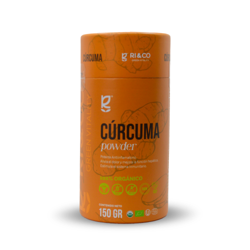 Cúrcuma en Polvo 100% Organico sin gluten vegano 150 gr marca RI&CO