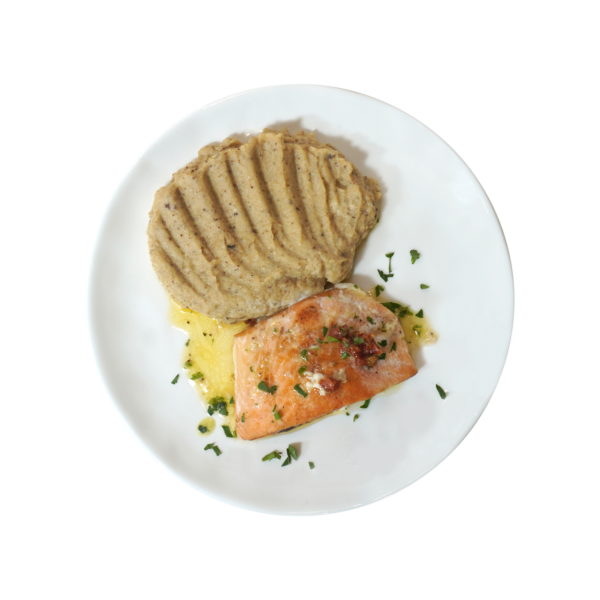 Salmón a las Finas Hierbas con Puré de Coliflor Keto, 300g, Tremus