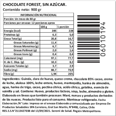 (D) Chocolate Forest, Sin azúcar, Marca Tremus - Imagen 3