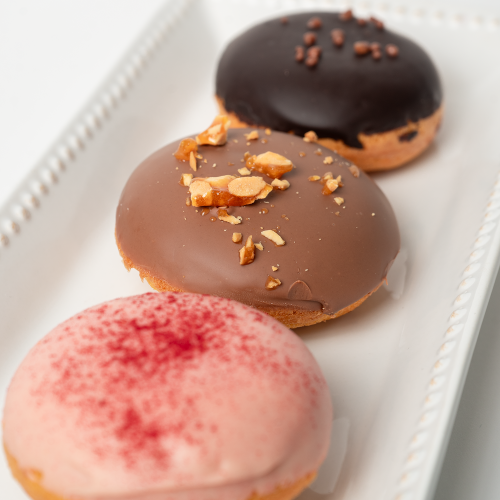 Caja 3 Donas Rellenas Tricolor Keto, Sin Azúcar Añadida, 166 g, Tremus